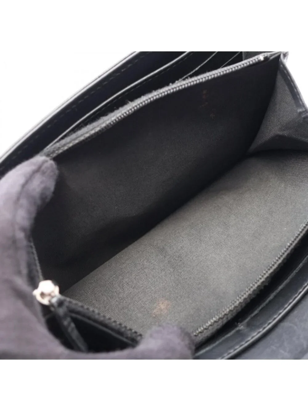 Chanel Bifold Wallet CC Logo Black Caviar Leather Quilted